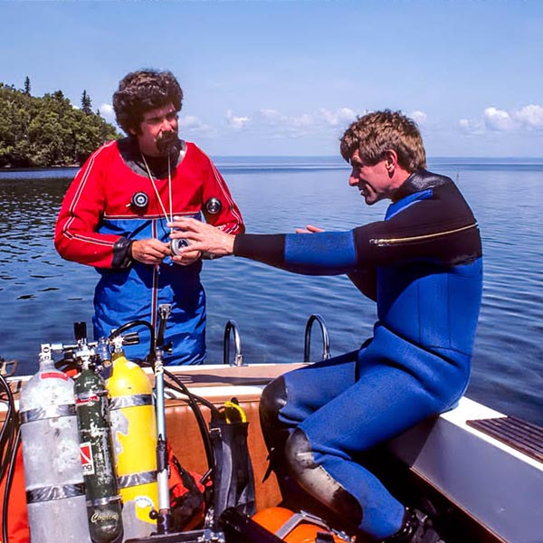 Bill Lovin and Larry Coplin plan a film sequence