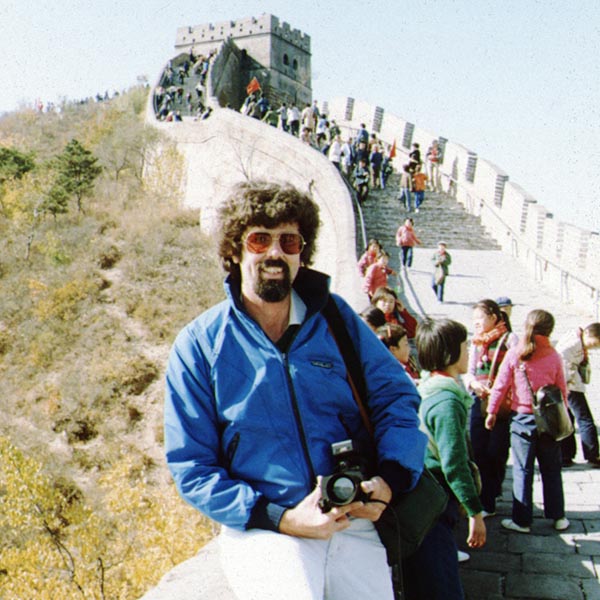 Lovin at the Great Wall in China - education film expedition